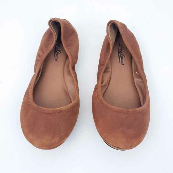 Lucky Brand Emmie Flats Leather Brown Size 6 Womens Shoes - Picture 2 of 7